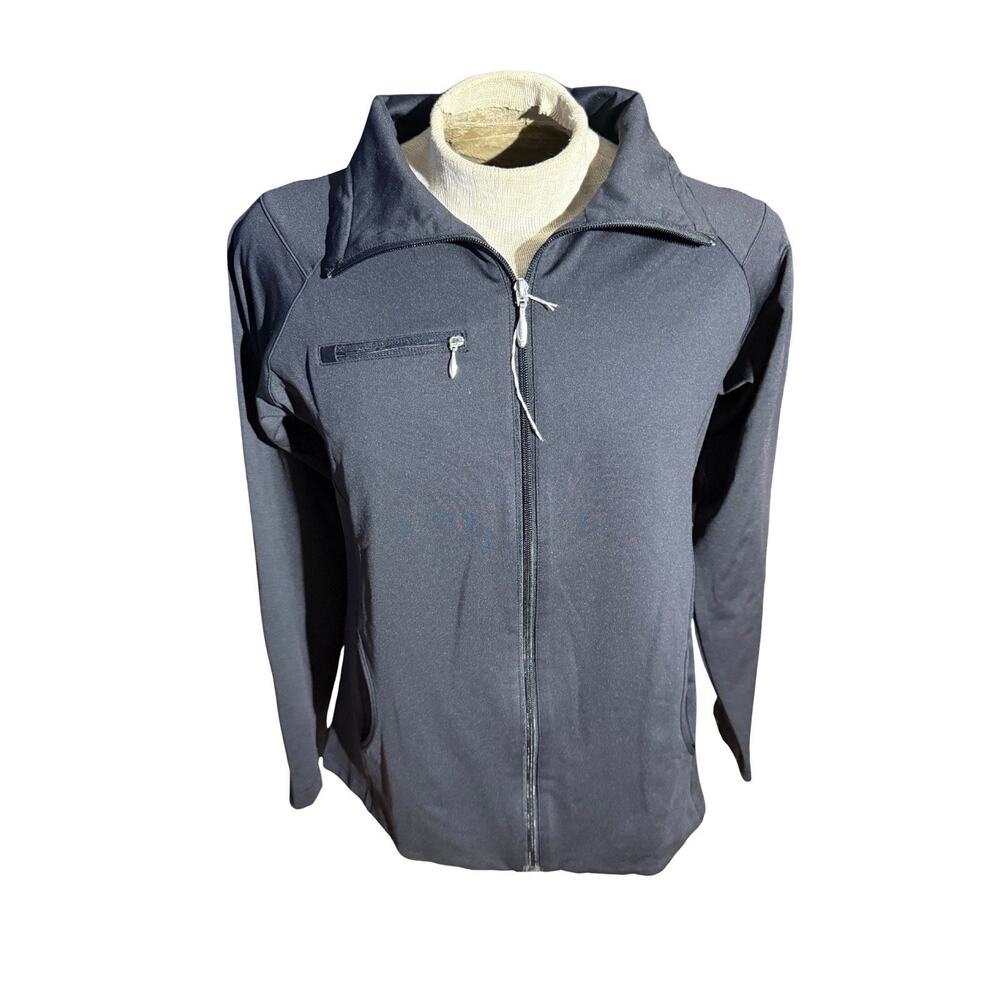 Straight Down women’s Jacket XL Black Full Zip Golf Performance Hooded Softshell